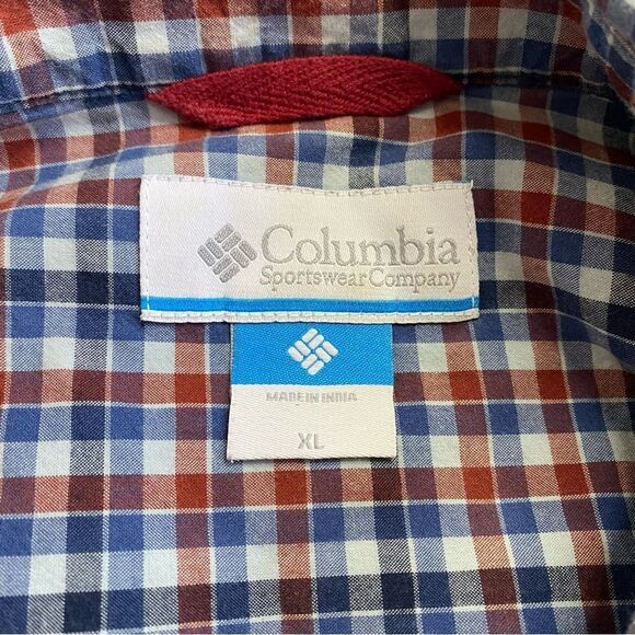 Columbia Plaid Button Down Shirt Blue Red Size XL - Picture 5 of 7